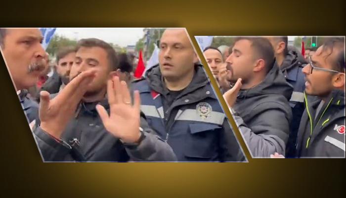 TİP Genel Başkanı Erkan Baş, Saraçhane'de polislerle tartıştı: Bana bağırma!