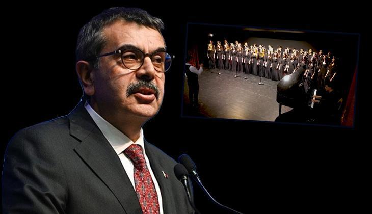 Bakan Tekin, 'Parla' marşını seslendiren öğrencileri paylaştı