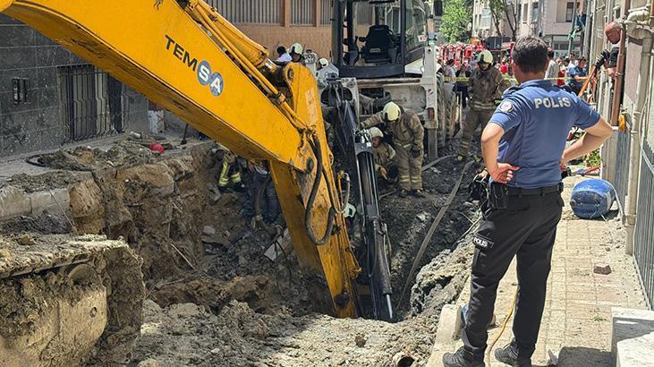 Bayrampaşa'da kanalizasyon çalışması sırasında bir işçi göçük altında kaldı