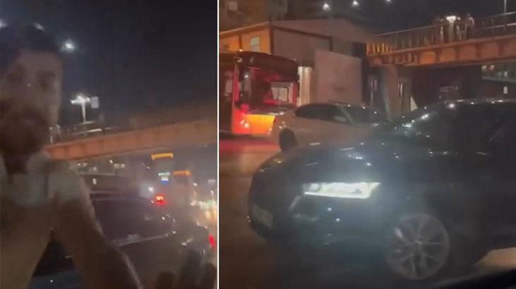 Beyoğlu'nda trafikte tartışma! Otomobile tekme ve yumruklu saldırdı
