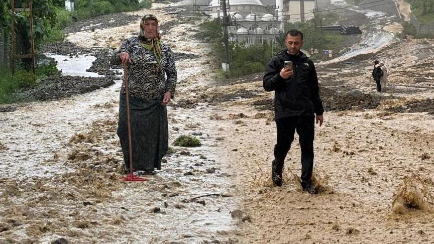 Bir kent felaketi yaşadı! Sel ve heyelan hayatı felç etti