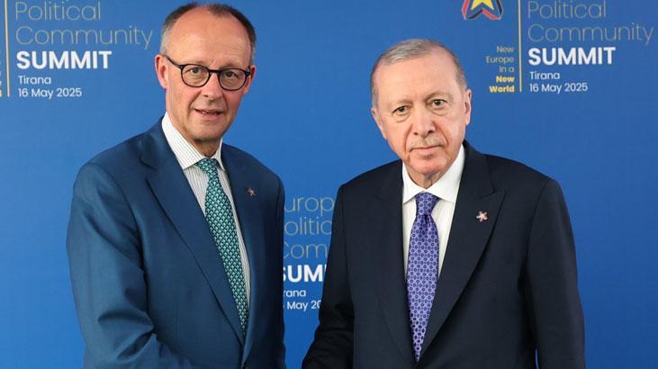 Cumhurbaşkanı Erdoğan, Almanya Başbakanı Merz'i kabul etti