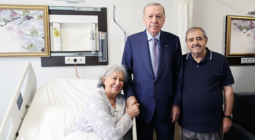 Cumhurbaşkanı Erdoğan'dan açılışını yaptığı hastanedeki hastalara sürpriz ziyaret