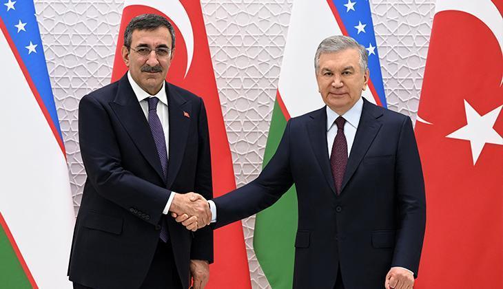 Cumhurbaşkanı Yardımcısı Cevdet Yılmaz, Özbekistan Cumhurbaşkanı Mirziyoyev tarafından kabul edildi
