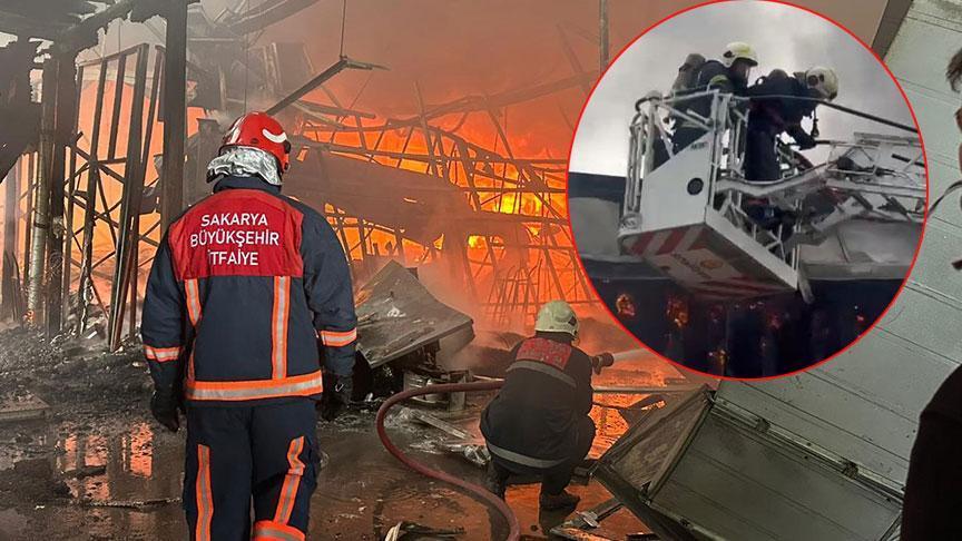 Fındık kırma fabrikasında korkutan yangın! 2 itfaiye eri, tehlike atlattı