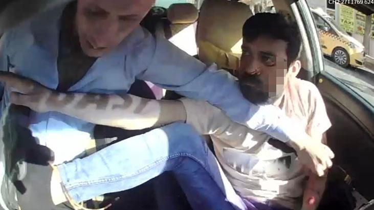 Gaziantep'te yolcu taksiciyi bıçakladı! Korku dolu anlar...