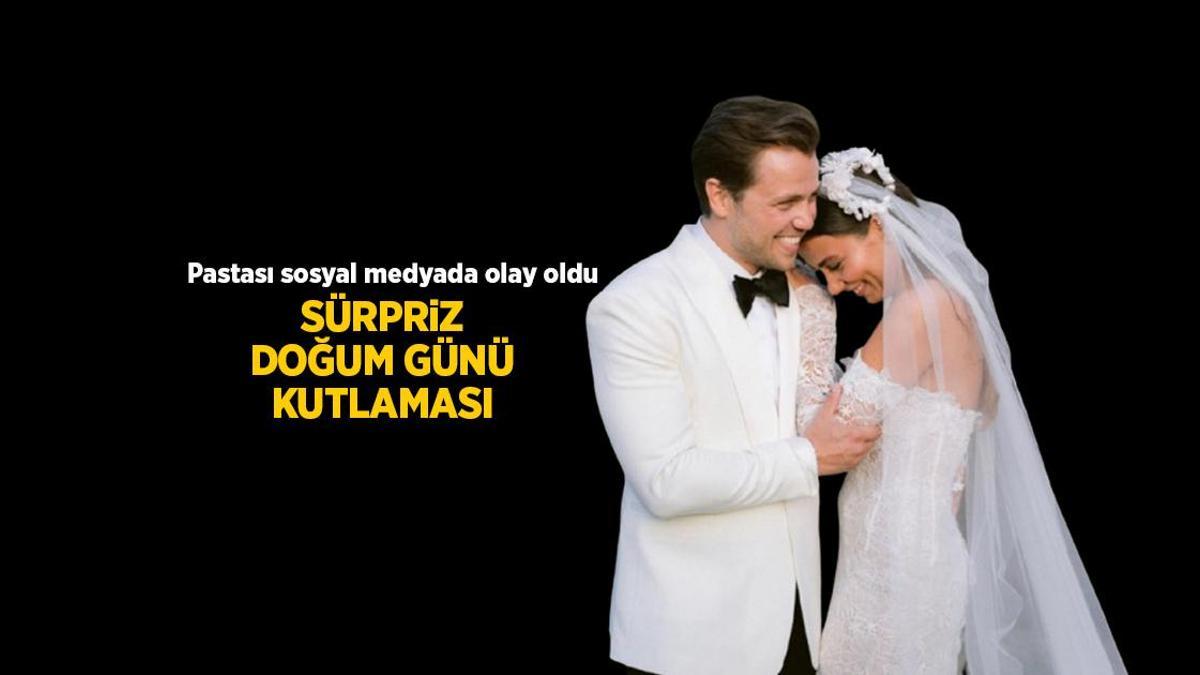 Haberler: Baba olmaya hazırlanan Tolga Sarıtaş'a eşi Zeynep Mayruk'tan sürpriz doğum günü pastası