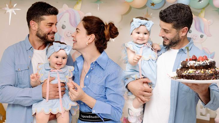 Haberler: Berk Oktay - Yıldız Çağrı Atiksoy çiftinin bebekleri Mira Milena 1 yaşına girdi