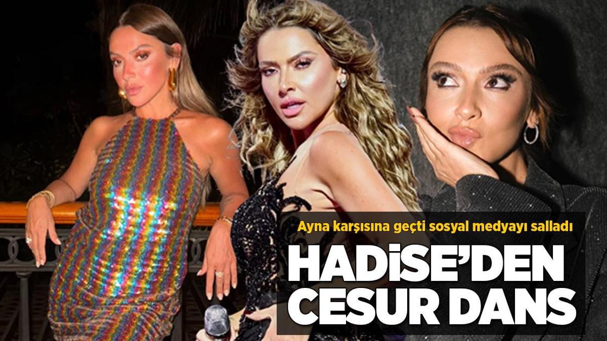 Hadise'den cesur dans! Ayna karşısına geçti sosyal medyayı salladı