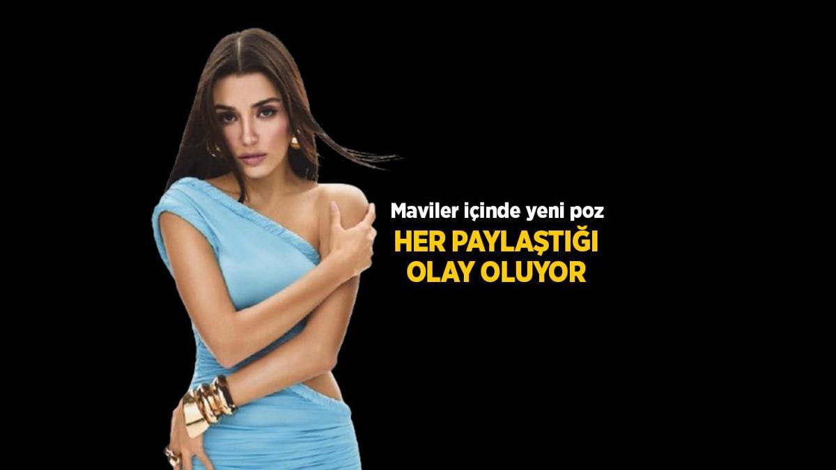 Hande Erçel'den maviler içinde yeni poz! Instagram'da beğeni yağdı