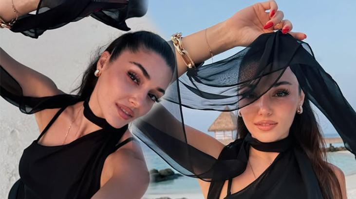 Hande Erçel'den sevgilisi Hakan Sabancı ile yeni kare! Siyah kombini dikkat çekti