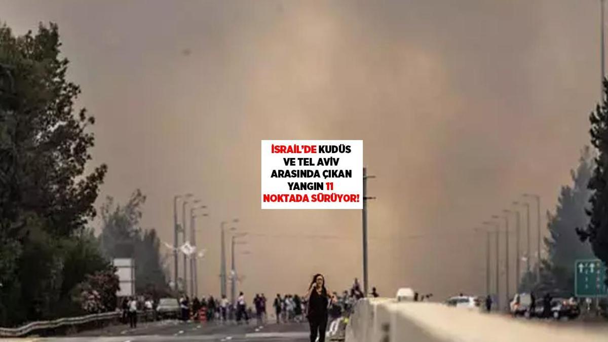 İsrail'de Kudüs ile Tel Aviv arasındaki yangınlar 11 noktada sürüyor!