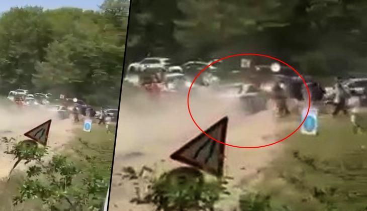 Korku filmlerini aratmayacak olay! Bursa'da yarış aracı seyircilerin bulunduğıu bölgeye savruldu
