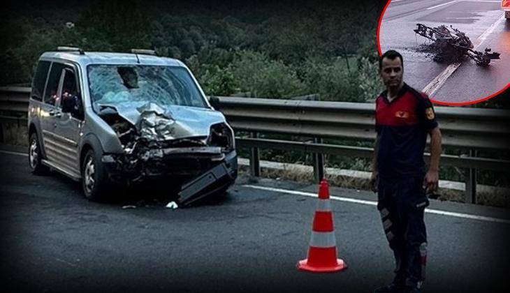 Korkunç kaza! Otomobil ile motosiklet çarpıştı: 1 ölü, 5 yaralı