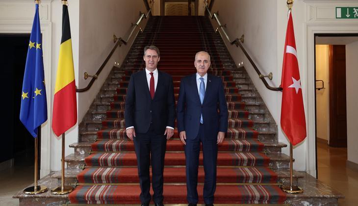 Meclis Başkanı Kurtulmuş, Belçika Senato Başkanı Vincent Blondel ile görüştü