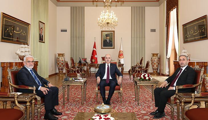 Meclis Başkanı Kurtulmuş, Yapıcıoğlu'nu kabul etti