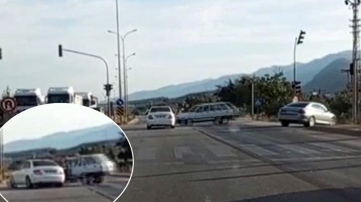 Sosyal medya için görüntü çekerken kazayı kaydetti