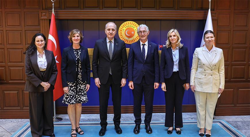 TBMM Başkanı Kurtulmuş, Fransa-Türkiye Parlamentolar Arası Dostluk Grubu Başkanı'nı kabul etti