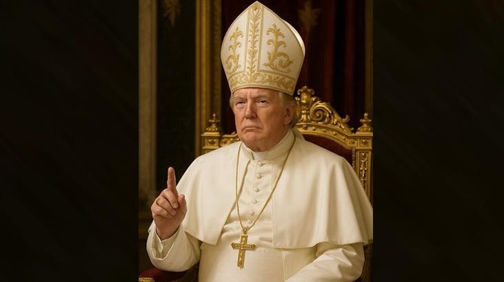 Trump'ın resmi hesabından kendisini Papa olarak gösteren fotoğraf paylaşıldı